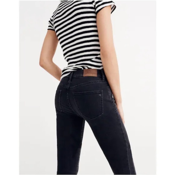 MADEWELL 9" High-Rise Skinny Jeans Black Wash Lunar Classic Denim 29 90’s Crop - Picture 4 of 8